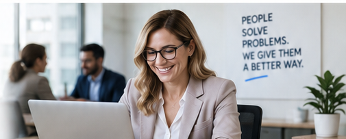 Tax professionals using modern tools